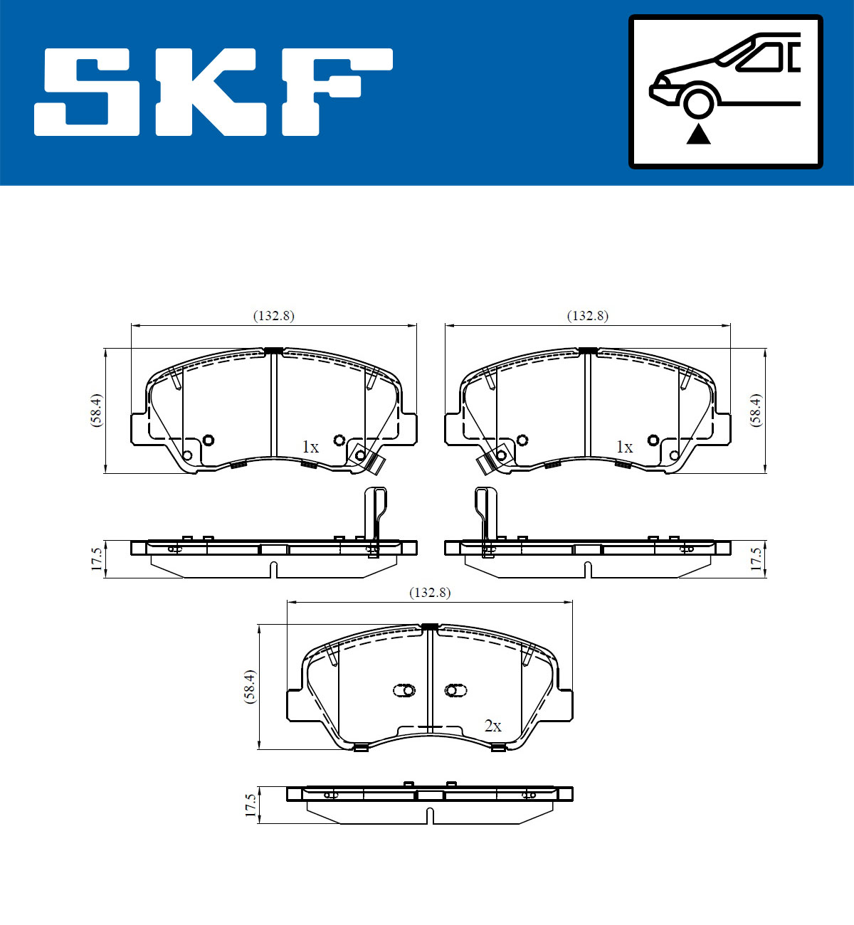 Placute frana SKF VKBP80304A
